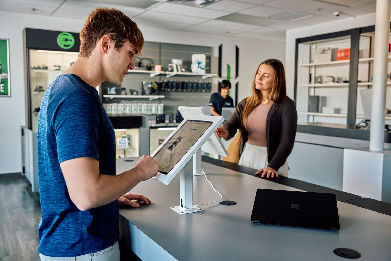 man shopping in paymore